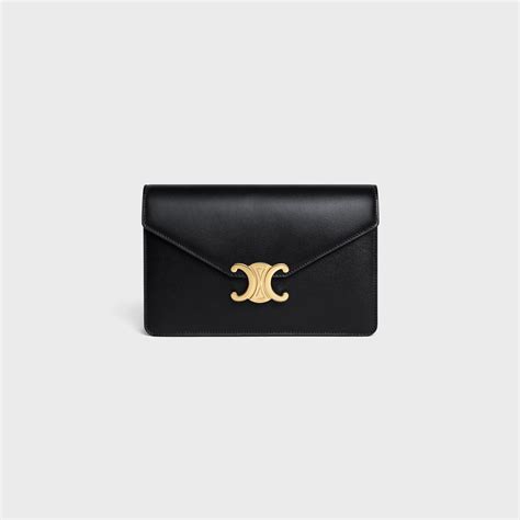 celine black wallet